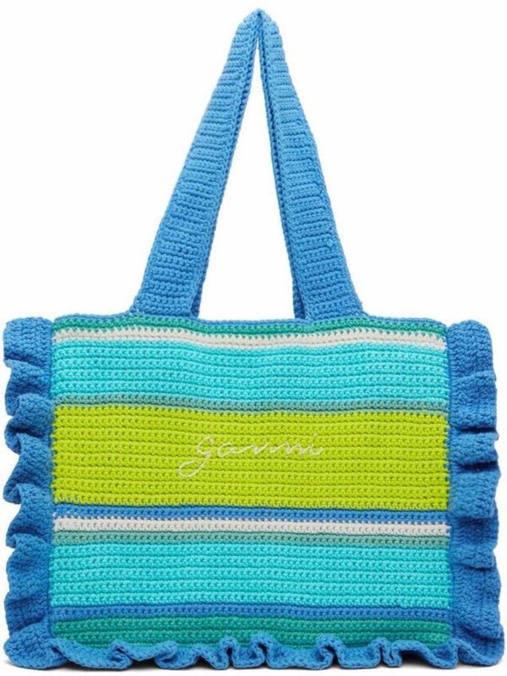 Ganni crochet tote bag